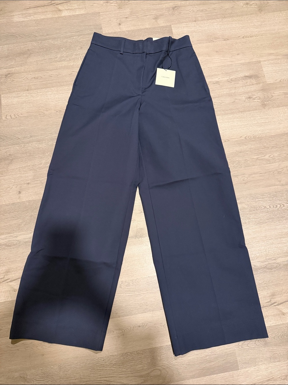 NWT Calvin Klein Navy Wide-Leg Women's Trousers